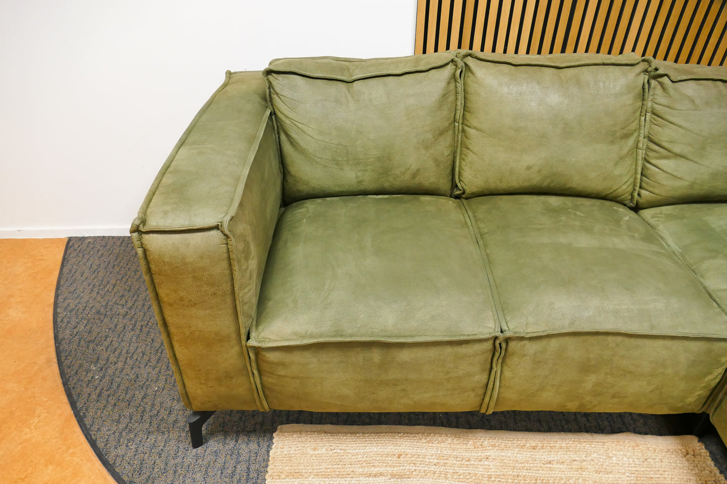 Refurbished Grote U Bank Microvezel Groen