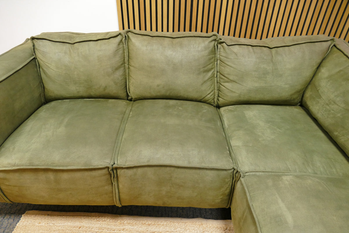 Refurbished Grote U Bank Microvezel Groen