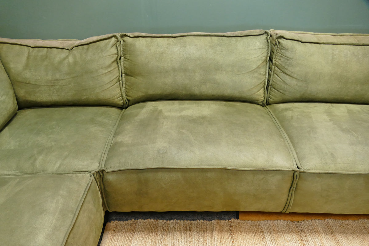Refurbished Grote U Bank Microvezel Groen
