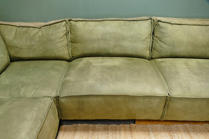 Refurbished Grote U Bank Microvezel Groen