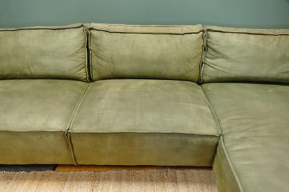 Refurbished Grote U Bank Microvezel Groen