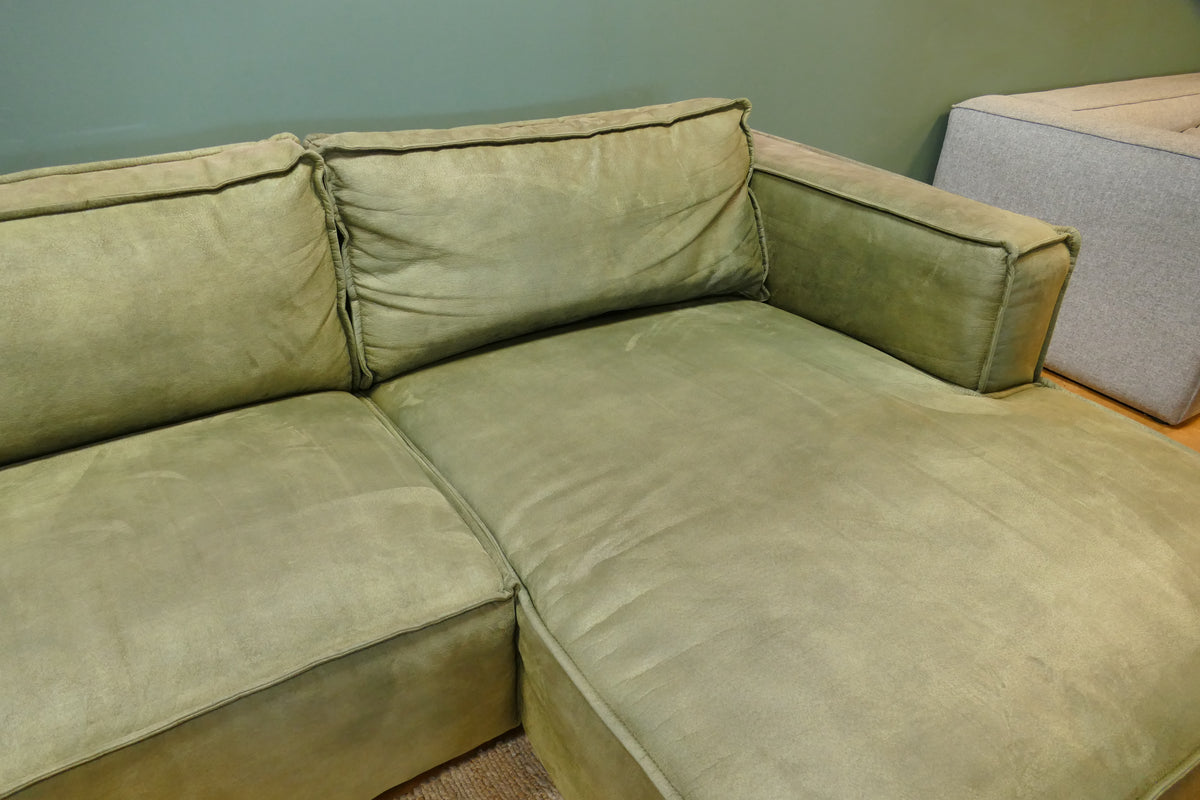 Refurbished Grote U Bank Microvezel Groen