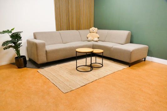 Refurbished Modern Hoekbank Taupe
