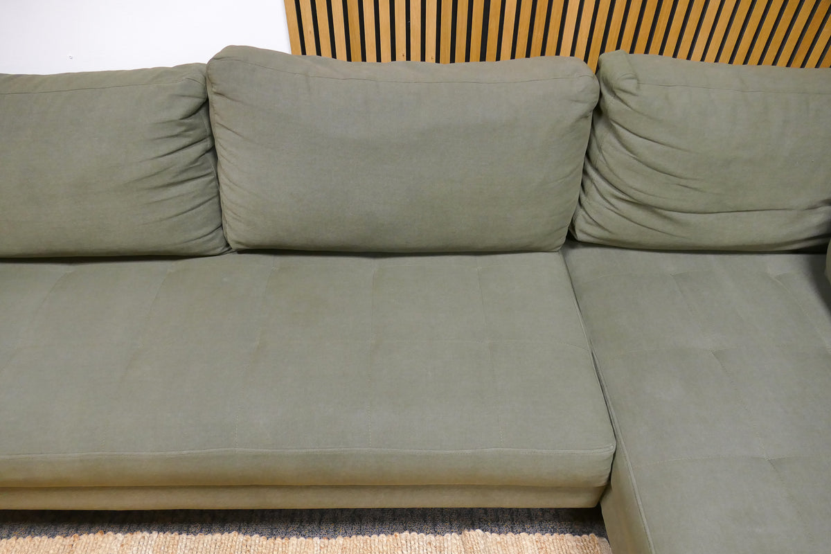 Refurbished Hoekbank Goossens Coco Groen
