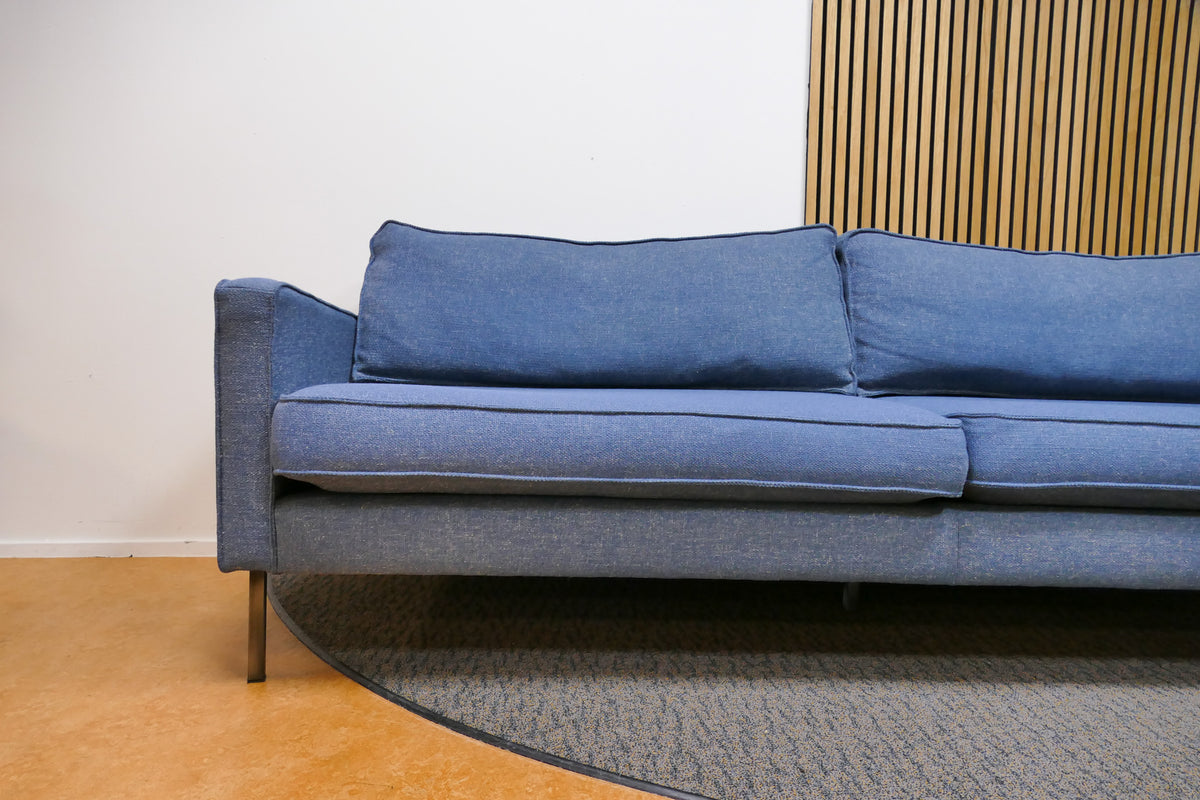 Refurbished 3-Zits Bank Woood Blauw Gemêleerd
