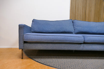 Refurbished 3-Zits Bank Woood Blauw Gemêleerd