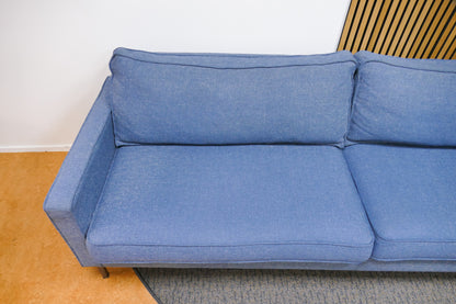 Refurbished 3-Zits Bank Woood Blauw Gemêleerd