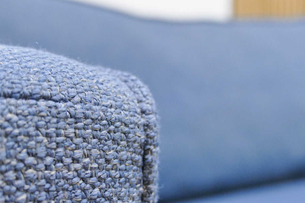 Refurbished 3-Zits Bank Woood Blauw Gemêleerd