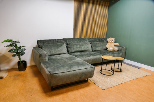 Refurbished Chaise Longue XL Velvet Groen