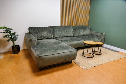 Refurbished Chaise Longue XL Velvet Groen
