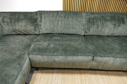 Refurbished Chaise Longue XL Velvet Groen