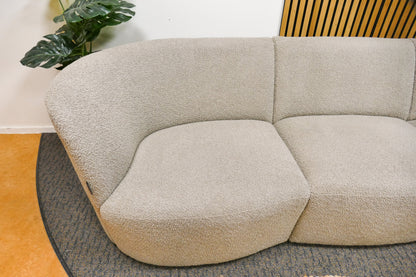 Refurbished 3 Zits Bank Woood Beige Teddystof