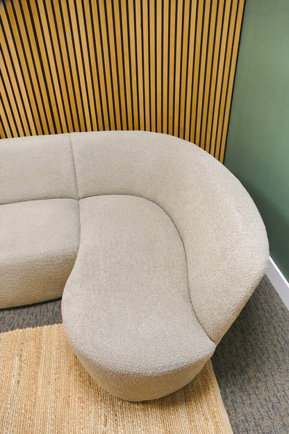 Refurbished 3 Zits Bank Woood Beige Teddystof
