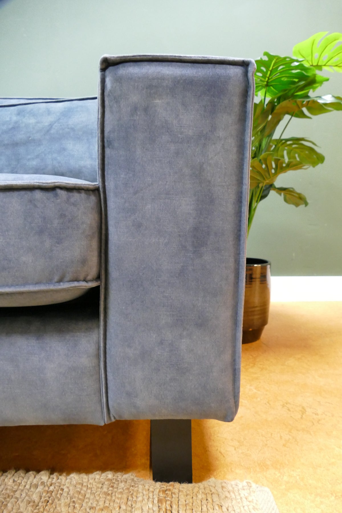 Refurbished Lounge Hoekbank Zen Lifestyle Velvet Blauw