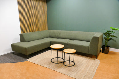 Refurbished Moderne Hoekbank Groen