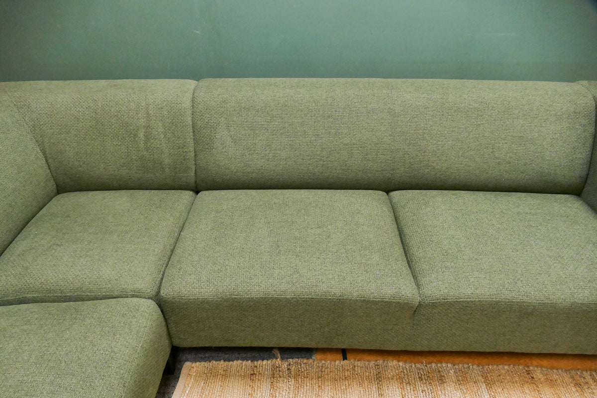 Refurbished Moderne Hoekbank Groen