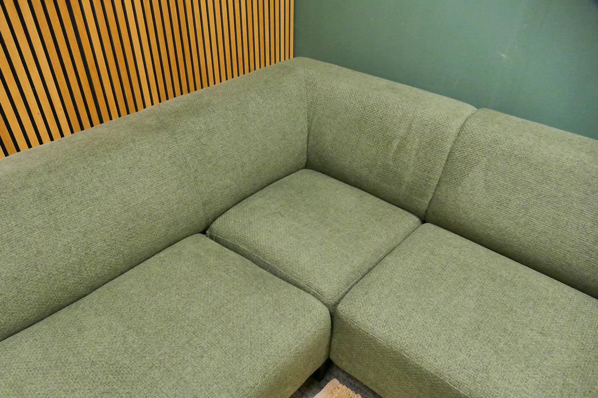 Refurbished Moderne Hoekbank Groen