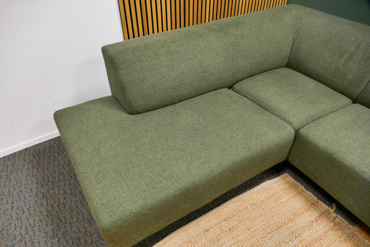 Refurbished Moderne Hoekbank Groen
