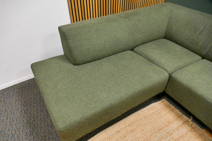 Refurbished Moderne Hoekbank Groen