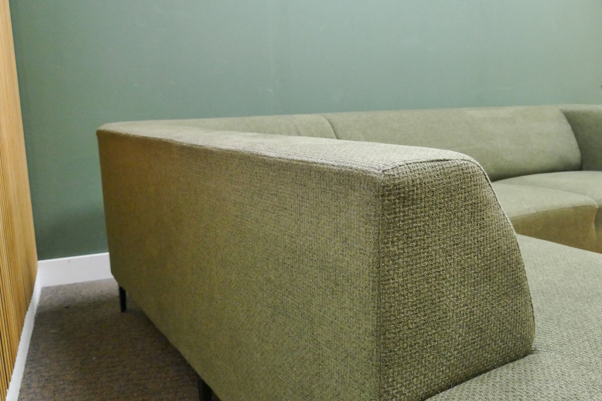 Refurbished Moderne Hoekbank Groen