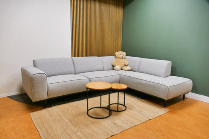 Refurbished Bepurehome Statement Hoekbank Lichtgrijs
