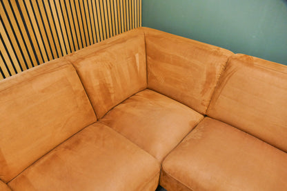 Refurbished Montel Hoekbank Microvezel Cognac