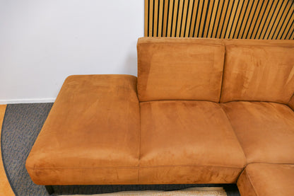 Refurbished Montel Hoekbank Microvezel Cognac