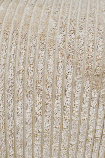Refurbished Grote U Bank Ribstof Beige