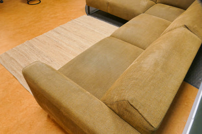 Refurbished Hoekbank Bruin Brons Gemeleerd