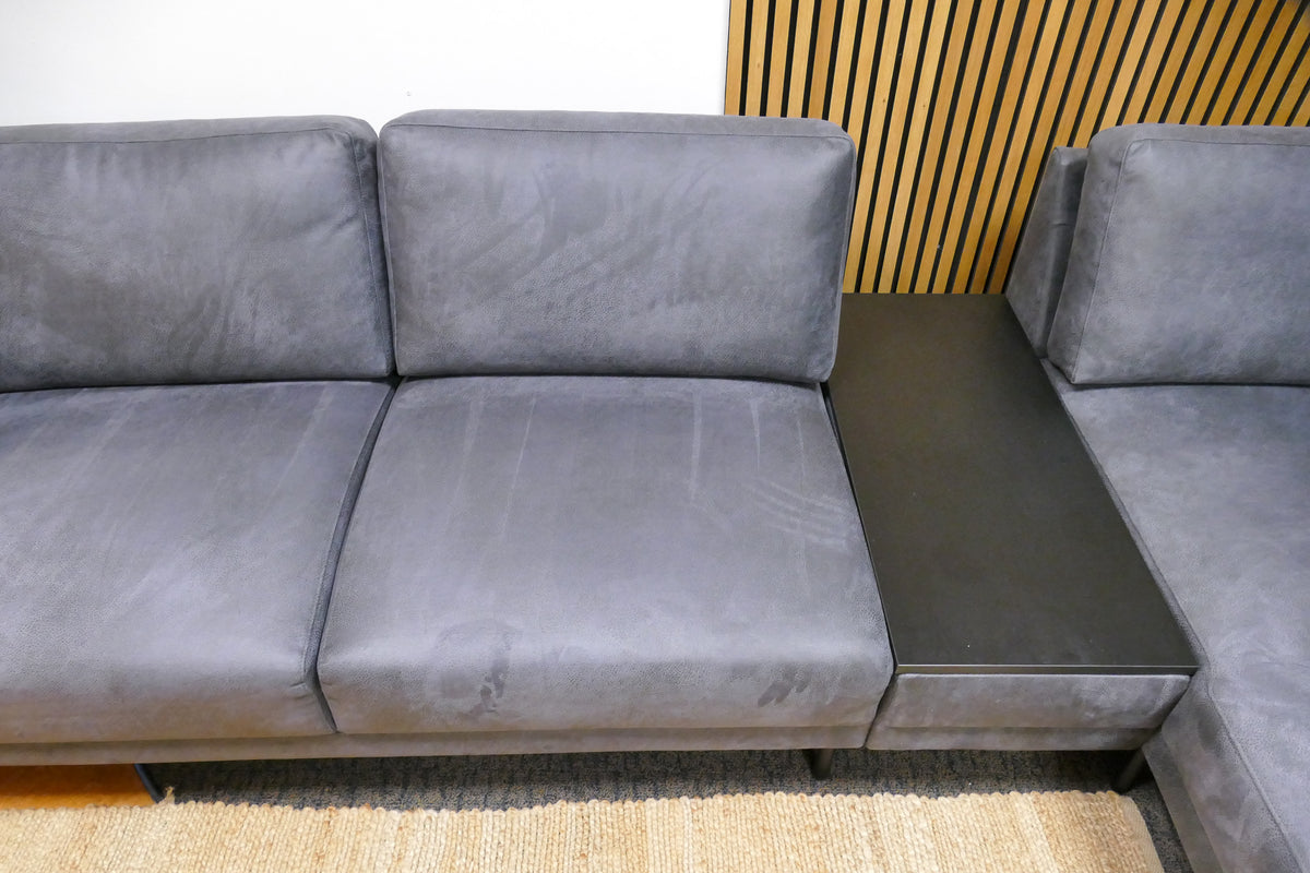Refurbished Brede Chaise Longue Microvezel Antraciet