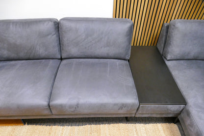 Refurbished Brede Chaise Longue Microvezel Antraciet