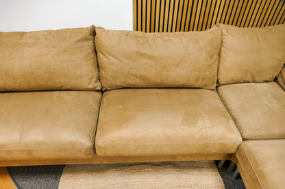 Refurbished Grote U bank Microvezel Camel bruin