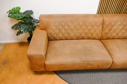 Refurbished 4 Zits Bank Cognac Microvezel