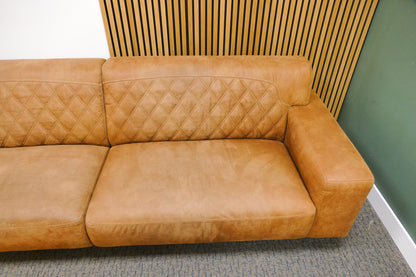 Refurbished 4 Zits Bank Cognac Microvezel