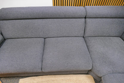 Refurbished Hoekbank Antraciet Verstelbare Hoofdsteunen