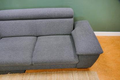 Refurbished Hoekbank Antraciet Verstelbare Hoofdsteunen