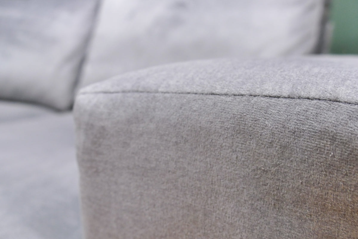 Refurbished Chaise Longue Velvet Lichtgrijs