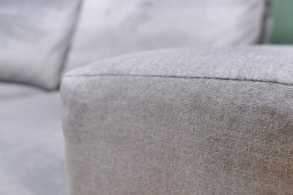 Refurbished Chaise Longue Velvet Lichtgrijs