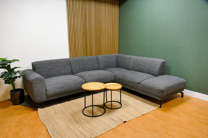Refurbished DFS Hoekbank Antraciet Gemeleerd