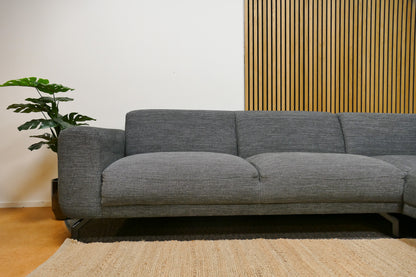 Refurbished DFS Hoekbank Antraciet Gemeleerd
