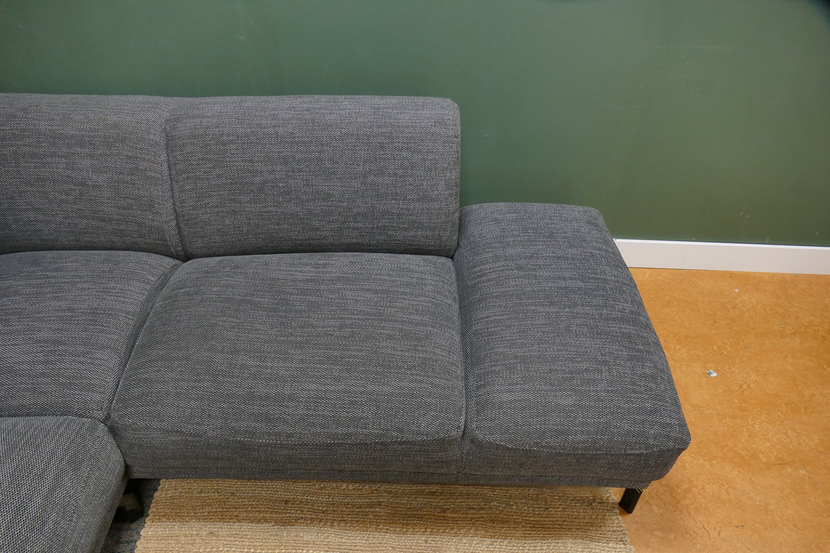 Refurbished DFS Hoekbank Antraciet Gemeleerd