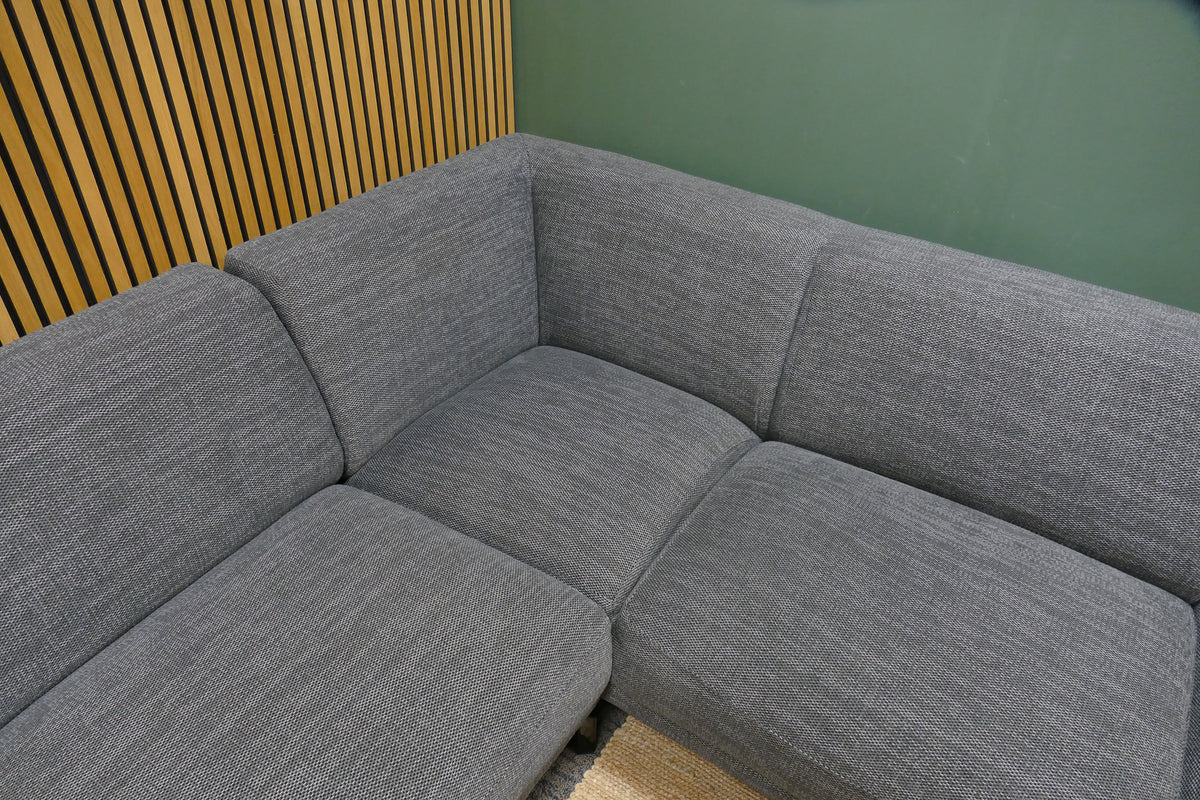 Refurbished DFS Hoekbank Antraciet Gemeleerd