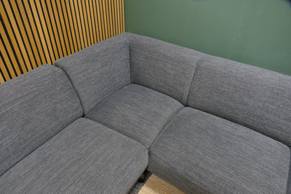 Refurbished DFS Hoekbank Antraciet Gemeleerd