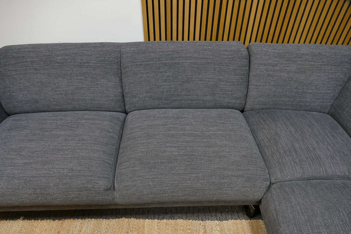 Refurbished DFS Hoekbank Antraciet Gemeleerd