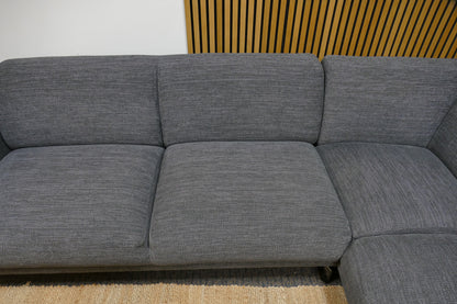 Refurbished DFS Hoekbank Antraciet Gemeleerd