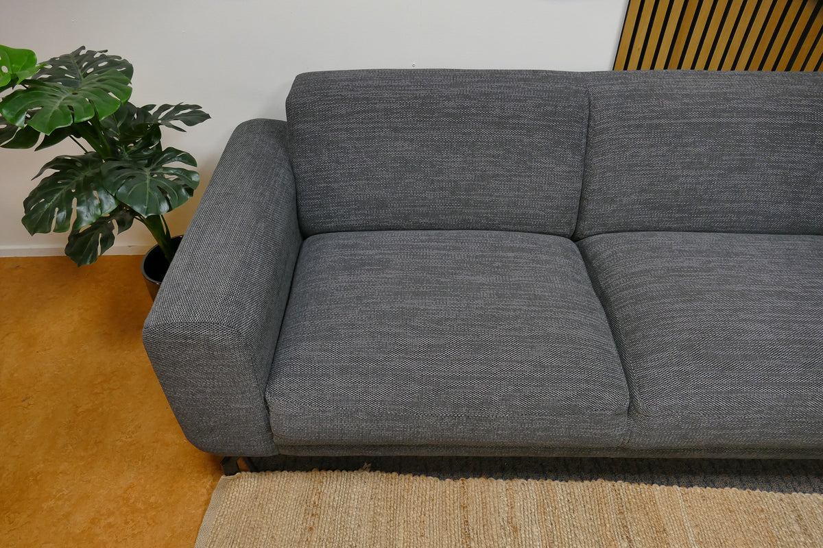 Refurbished DFS Hoekbank Antraciet Gemeleerd