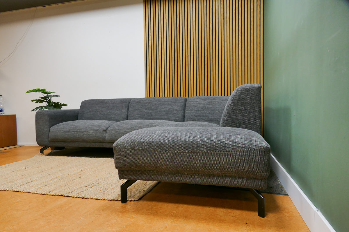 Refurbished DFS Hoekbank Antraciet Gemeleerd