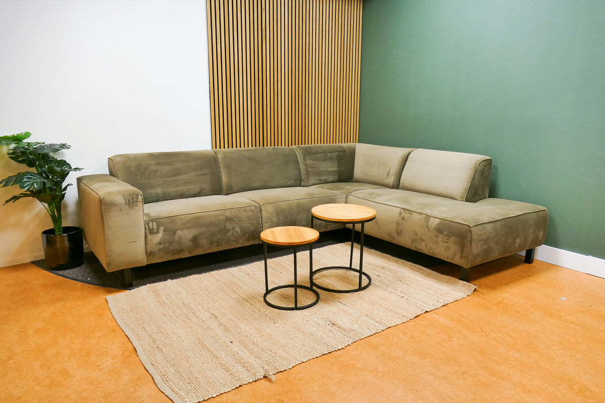 Refurbished Hoekbank Velvet Taupe