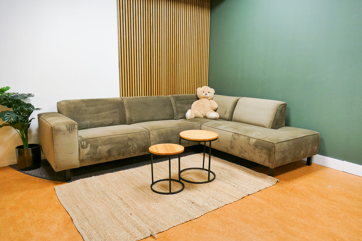 Refurbished Hoekbank Velvet Taupe