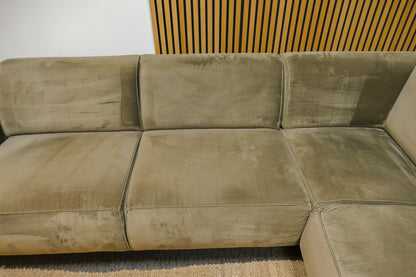 Refurbished Hoekbank Velvet Taupe
